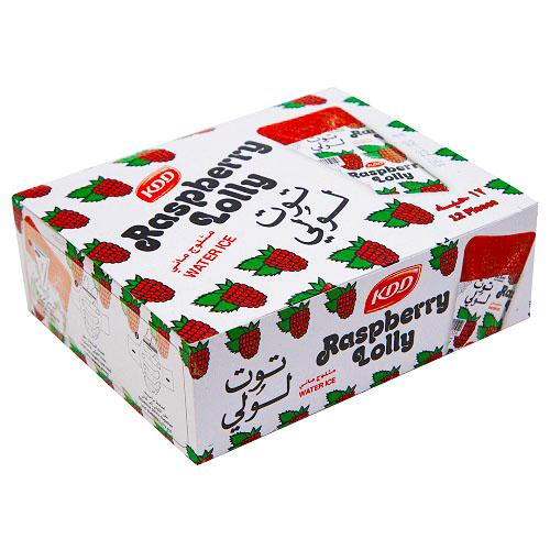 KDD Ice Cream Water Ice Rspberry Lolly 12Pcs