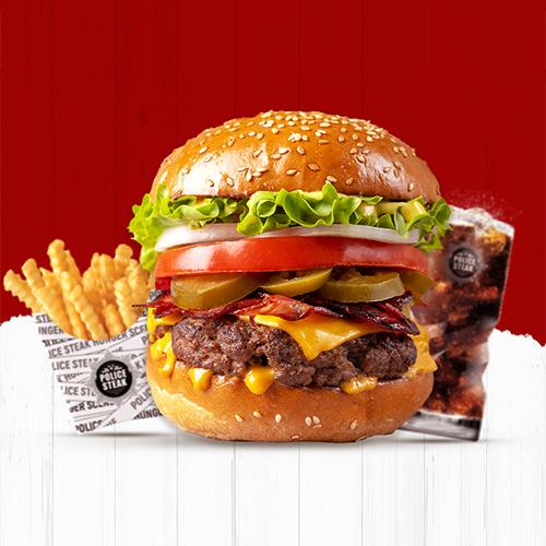 Police Bacon Burger Meal