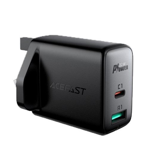 ايس فاست A8 شاحن مزدوج بمنفذين Type C وUSB بقدرة 32واط اسود رقم.15876
