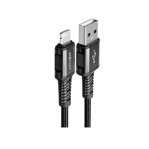 ايس فاست C1-02 كابل بيانات وشحن من الالومنيوم USB الى لايتنينج 1.2م اسود رقم.15897