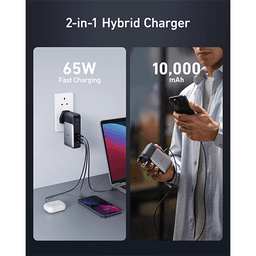Anker 733 2in1 Power Bank 10000mAh and Wall Charger 65W with Daul Port Type C and Port USB No.14434