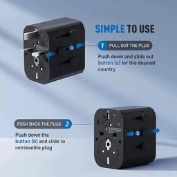 انكر 312 محول السفر 30واط مزدوج منافذ USB ومنفذ Type C اسود رقم.14817