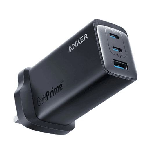 انكر 737 جان برايم شاحن 120واط مزدوج المنافذ Type C ومنفذ USB اسود رقم.14435