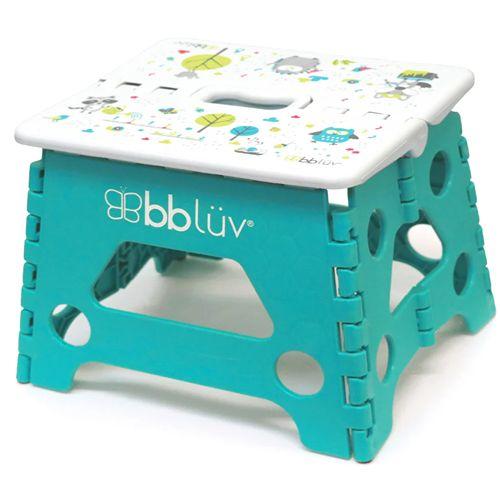 Bbluv Step Stool Folding Adjustable Seat for Children Aqua Model No. B0114-B
