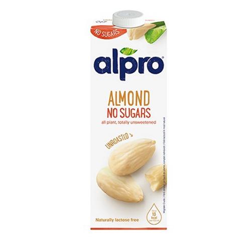 Alpro Almond Plant Based Milk Unroasted No Sugar 1Ltr