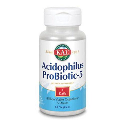 KAL Acidophilus Probiotic 5 Dietary Supplement 60Veg Capsules