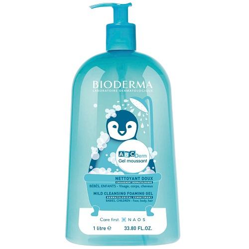 Bioderma ABC Derm Gel Moussant Mild Cleansing Foaming Gel for the Babies and Children 1Ltr