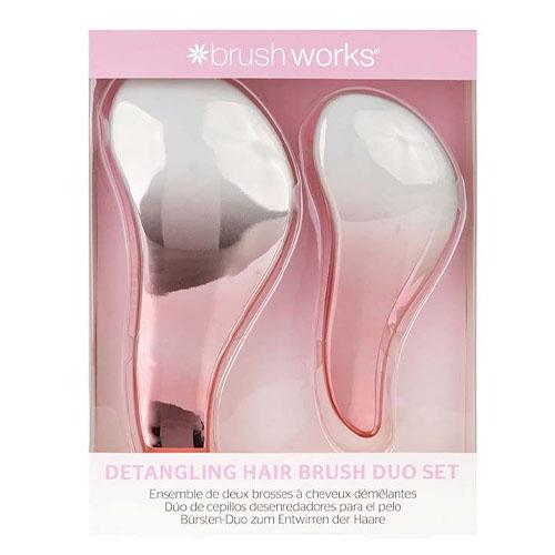 Brush Works A Dual Pack of Detangling Hair Brushes 2Pcs