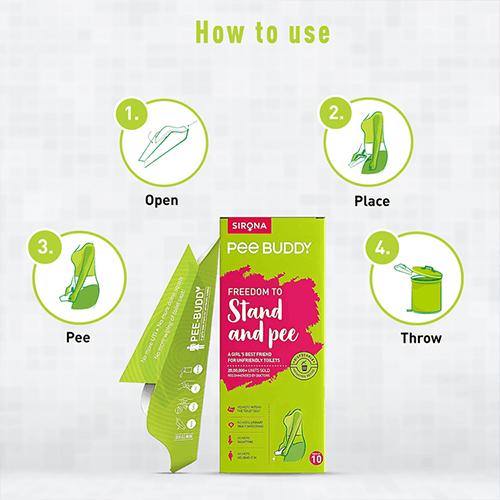Sirona Pee Buddy Stand and Pee Portable Female Urination Device 10Pcs