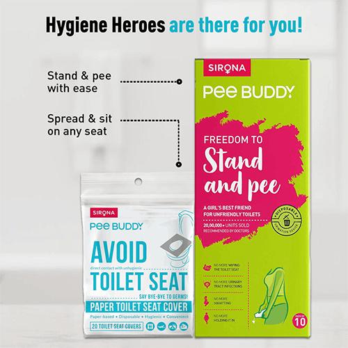 Sirona Pee Buddy Stand and Pee Portable Female Urination Device 10Pcs
