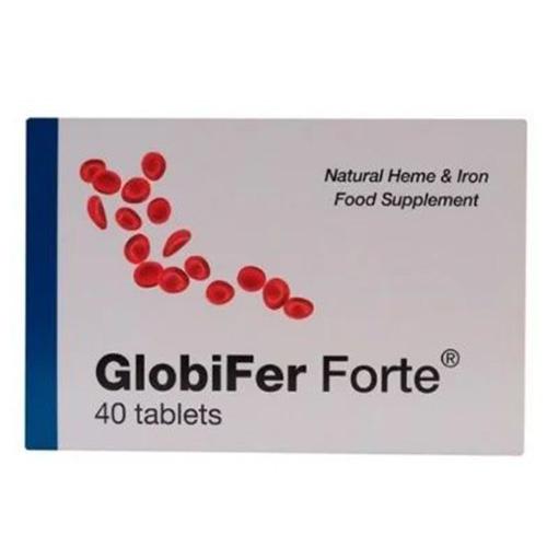 Globifer Forte Food Supplement Natural Hemoglobin and Iron 40Tablets