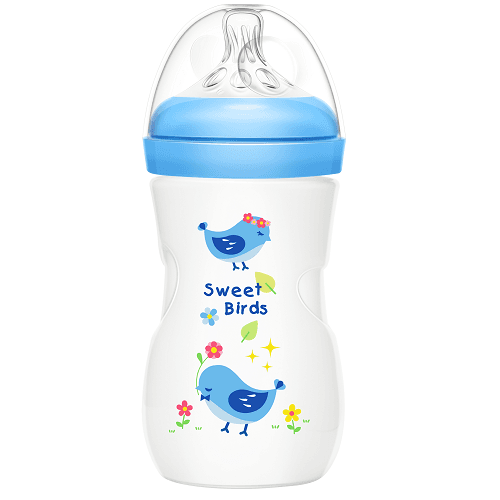 Momeasy Baby Feeding Bottle Plastic for Newborns Light Blue 240ml 