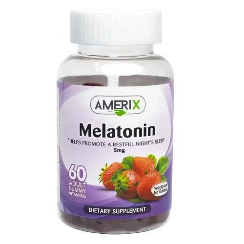 Amerix Melatonin 5mg to Treat Insomnia and Difficulty Sleeping for Adults 60Gummies