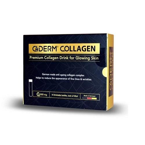 C4 Derm Drinkable Collagen 8000mg for Glowing Skin 14Vials 25ml