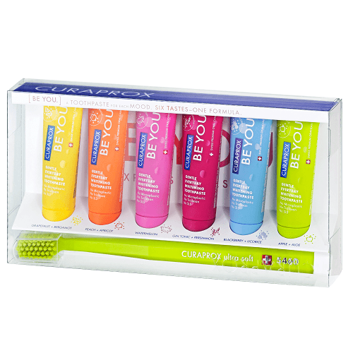 Curaprox Be You Dental Toothpaste 10ml 6Pcs with Ultra Soft Toothbrush