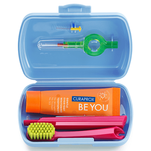 Curaprox Travel Set Toothpaste 10ml with Toothbrush Blue