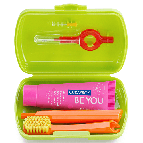 Curaprox Travel Set Toothpaste 10ml with Toothbrush Green