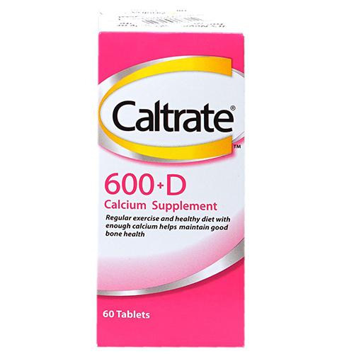 Caltrate + Vitamin D 600mg Suplement to Regular Exercise and Healthy Diet 60Tablets