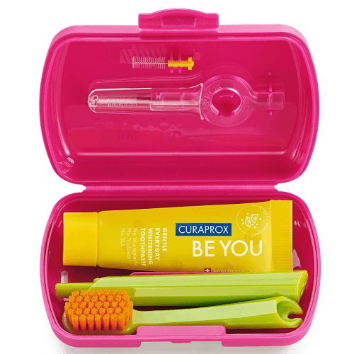Curaprox Travel Set Toothpaste 10ml with Toothbrush Red