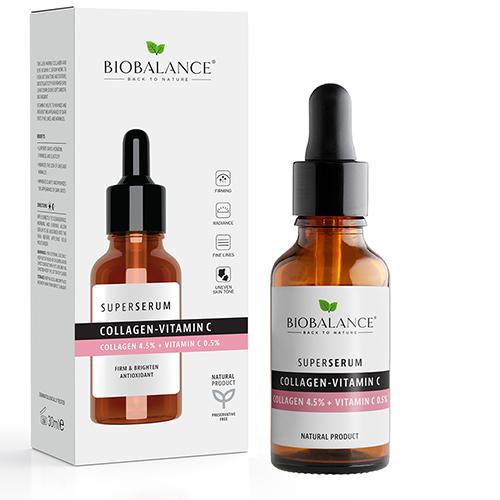 Biobalance Super Serum Collagen 4.5% and Vitamin C 0.5% for Firm and Brighten Skin 30ml
