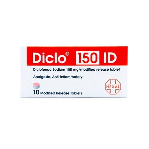 Diclo 150 Id Diclofenac Sodium 150mg Analgesic Anti Inflammatory 10Modified Release Tablet