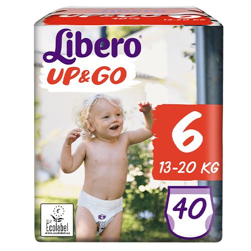 Libero Up and Go Diaper Baby Size6 Pants from13to20Kg 40Diapers