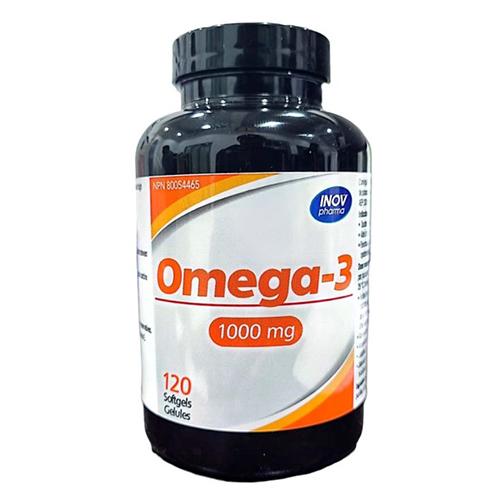 Inov Pharma Omega 3 1000mg Dietary Supplement with Fish Oil 120Softgel Capsules