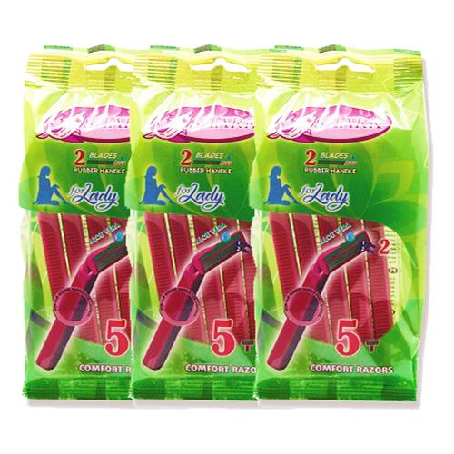 Shark Women Razors Rubber Handle 5Pcs 3Packs