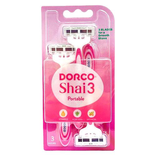 Dorco Shai3 portable Women Razor 3Blades 3Pcs
