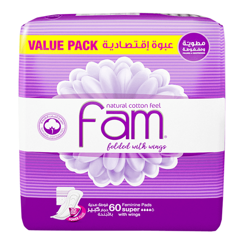 Fam Sanitary Napkin Large Size 60Pcs