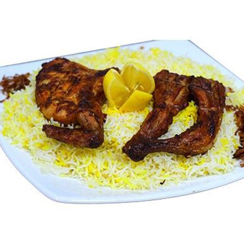 دجاج على الفحم مع العيش