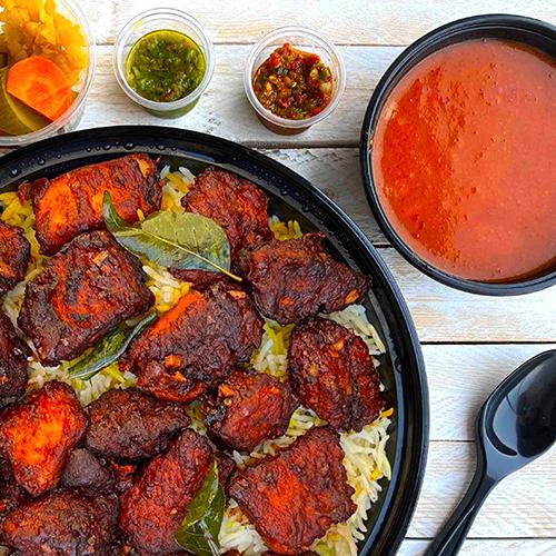 Chicken 65 with Saffron Rice Enough for 4Persons