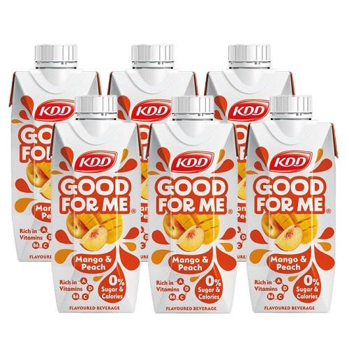 KDD Mango and Peach Juice No Added Sugar 250ml 6Pcs