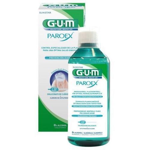 Sunstar Gum Paroex Mouth Rinse to Remove Plaque and Soothe Sensitive Gums 0.06% 500ml