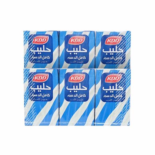 كي دي دي حليب كامل الدسم طويل الامد 250مل 6حبة