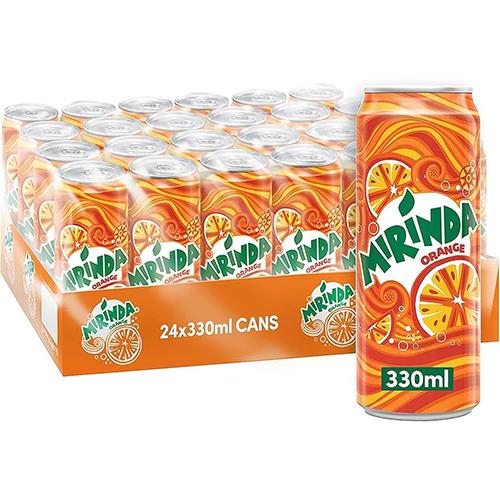 Mirinda Soft Drink Orange Flavor Can 330ml 24Pcs