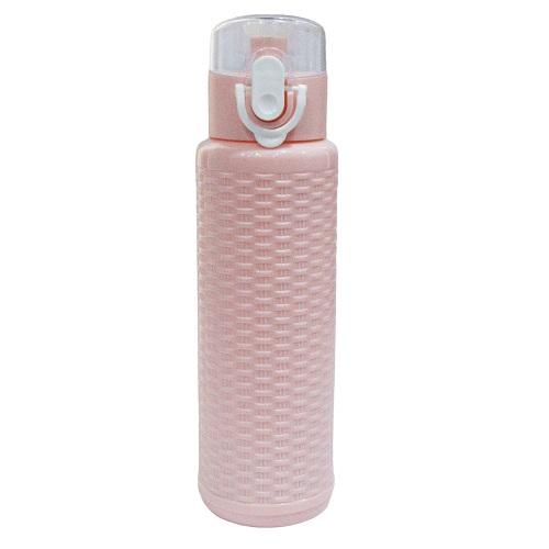 School Water Bottle Glass Pink 380ml