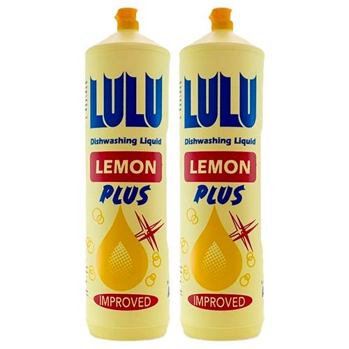 Lulu Plus Dishwashing Liquid with Lemon 1Ltr 2Pcs