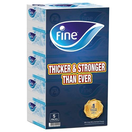 Fine Classic Facial Tissues 200Pcs 5Box