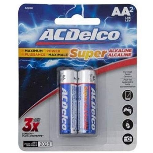 Ac Delco Alkaline AA 1.5V Battery Pack 2Pcs