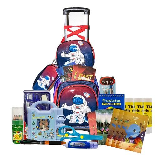 Integrated School Bag Trolley for Boys Medium