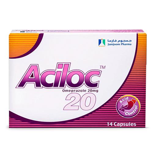 Aciloc 20mg for Treatment Stomach Ulcer and Indigestion 14Capsules