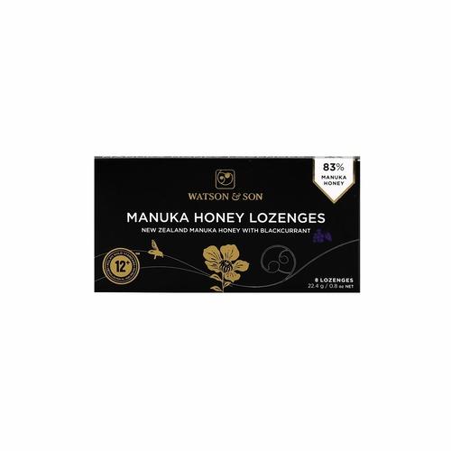 Watson & Son Manuka New Zealand Honey Blackcurrant Flavour to Support Health 8Lozenges