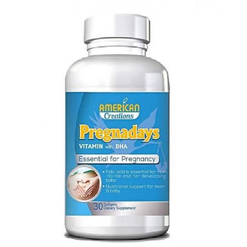 American Creations Pregnadays Dietary Supplement Essential for Pregnancy 30Softgel Capsules
