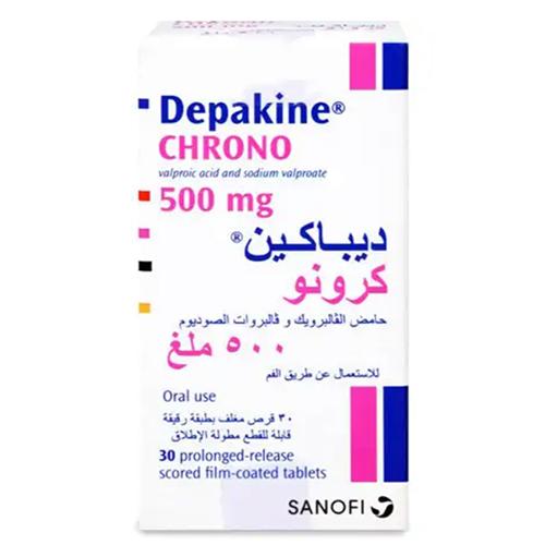 ديباكين كرونو 500مجم لعلاج نوبات الصرع 30قرص