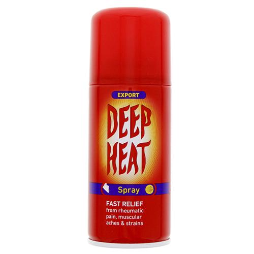 Deep Heat Export Spray Fast Relief From Rheumatic Pain Muscular Aches and Strains 150g
