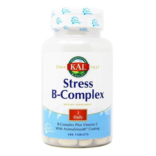 Kal Stress B Complex Dietary Supplement to Support Nervous System 100Tablets