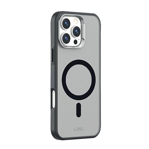 Lzel iPhone 16 Pro Mag Fusion Prime Clear Matt Case with Magsafe Black Model No.MEP63PB