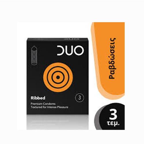 Duddoo Ribbed Condoms 3Pcs
