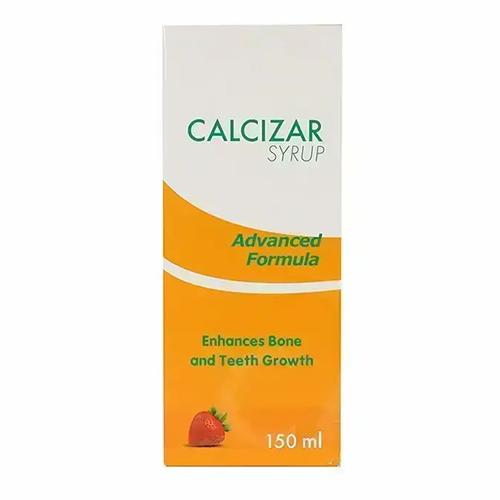 Calcizar Syrup Enhance Bone and Tooth Growth Strawberry Flavored 150ml